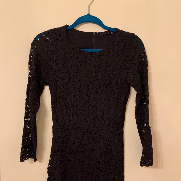 chinese dress ladies Zara Navy Blue Lace Short Dress | Gently Used